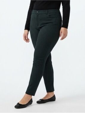 NEW‎ Karl Lagerfeld Paris Women Slim Fit Herringbone Pants Navy Blue Size 16